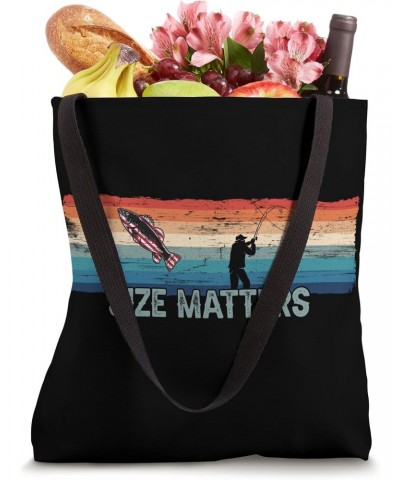 Funny Size Matters Fish Fishing Lover Fisherman Tote Bag $12.60 Totes