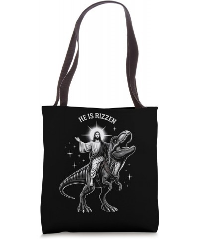 He is Rizzen Funny Jesus has Risen Tote Bag $11.76 Totes