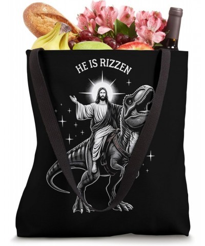 He is Rizzen Funny Jesus has Risen Tote Bag $11.76 Totes