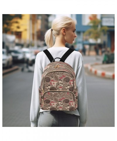 Cute Hedgehogs Autumn Forest Leaf Women Backpack Purse Ladies Fashion Shoulder Bag Daypack Travel Bag 7.5L Medium $14.57 Back...