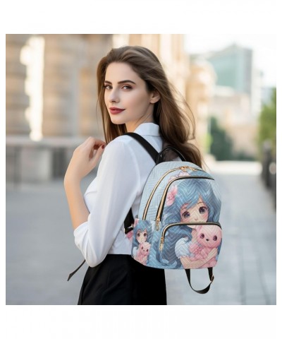 Cartoon Beautiful Women Backpack for Women Casual Daypack Lightweight Small Backpacks Shoulder Bag Travel Purse for Outdoor L...