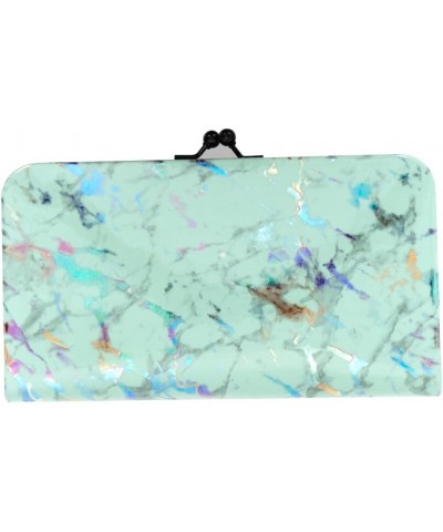 Stylish Marble Print Handpurse | Clutch for Women Sky Blue $47.25 Clutches