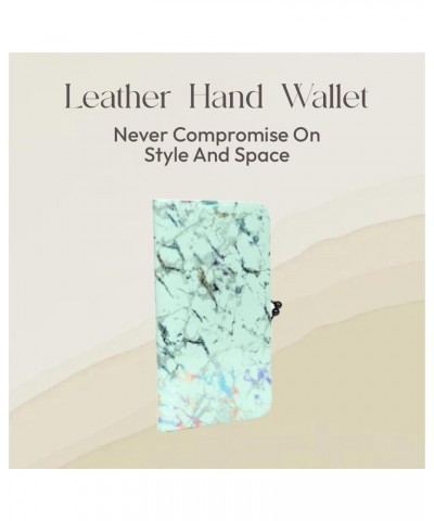 Stylish Marble Print Handpurse | Clutch for Women Sky Blue $47.25 Clutches