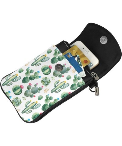 Small Crossbody Phone Bags for Women Leather Cell Phone Purse Lightweight Cell Phone Wallet Girls Cactus4 $13.55 Crossbody Bags