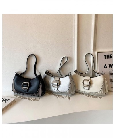 Crossbody Shoulder Bag for Women Hobo Tote Handbag Tassel Bag Charm Messenger Bag Evening Satchel Bag Clutch Bag White $19.13...