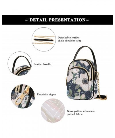 Joko lvery White Flower Cross Body Purse Crossbody Bags Chain Shoulder Bag Handbag for Women Work Gifts $10.56 Crossbody Bags