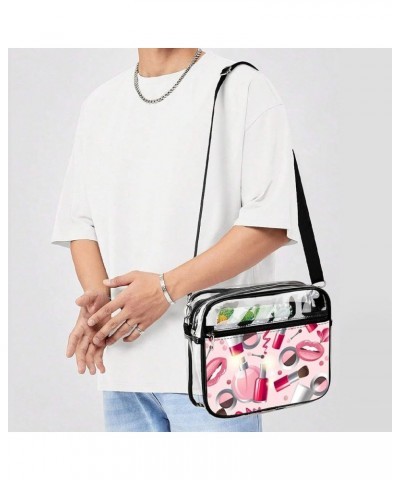 Clear Bag Stadium Approved, PVC Clear Crossbody Purse Clear Crossbody Bag with Adjustable Shoulder Strap Pattern (294) $12.46...