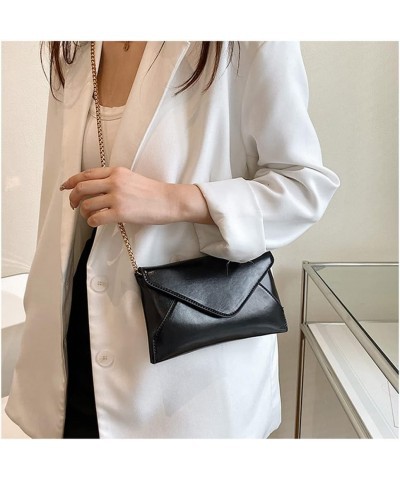 Holographic Crossbody Bags for Women Leather Clutch Purse Fashion Flap Envelope Bag Elegant Evening Bag (Silver) Black $21.50...