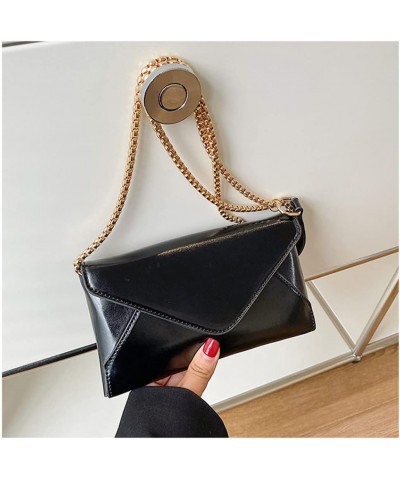 Holographic Crossbody Bags for Women Leather Clutch Purse Fashion Flap Envelope Bag Elegant Evening Bag (Silver) Black $21.50...