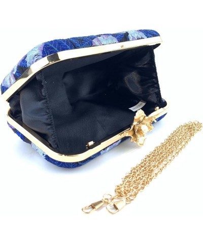 Evening Bag Evening Clutch Handbag Flower Embroidery Pretty Black $19.37 Evening Bags