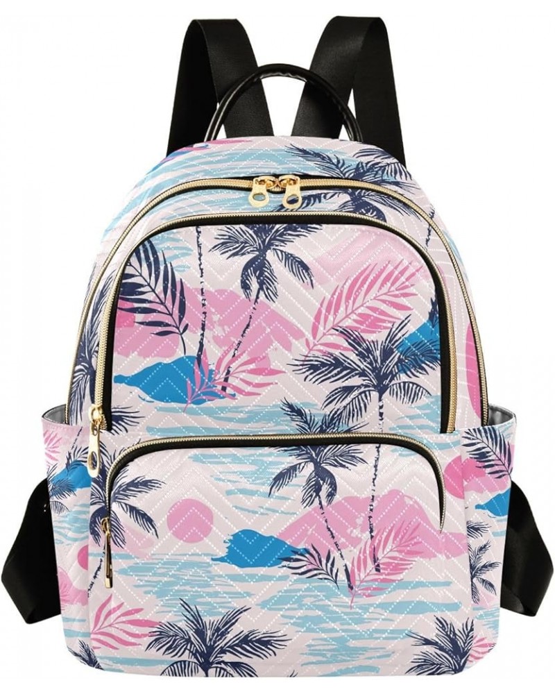 Small Backpack for Women Travel Bag Tropical Island Palm Tree Daypack Purse Fashion Shoulder Bag Rucksack Small A382 $15.07 B...