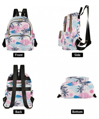 Small Backpack for Women Travel Bag Tropical Island Palm Tree Daypack Purse Fashion Shoulder Bag Rucksack Small A382 $15.07 B...