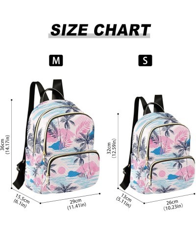 Small Backpack for Women Travel Bag Tropical Island Palm Tree Daypack Purse Fashion Shoulder Bag Rucksack Small A382 $15.07 B...