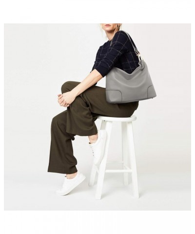 Hobo Purses for Women Soft PU Leather Handbags Slouchy Hobo Bags Shoulder Bag Top Handle Tote Nlarge 0grey $37.25 Totes