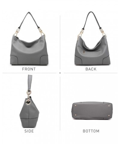 Hobo Purses for Women Soft PU Leather Handbags Slouchy Hobo Bags Shoulder Bag Top Handle Tote Nlarge 0grey $37.25 Totes