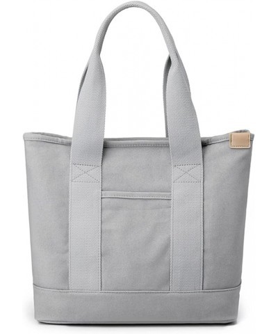 Women Handbag Canvas Tote Bag Lightweight Shoulder Bag Casual Grey $32.43 Shoulder Bags