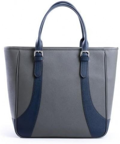 FUJITAKA, Genuine Leather Tote bag A4, Made In Japan, No.626513 Gray X Navy $211.40 Totes