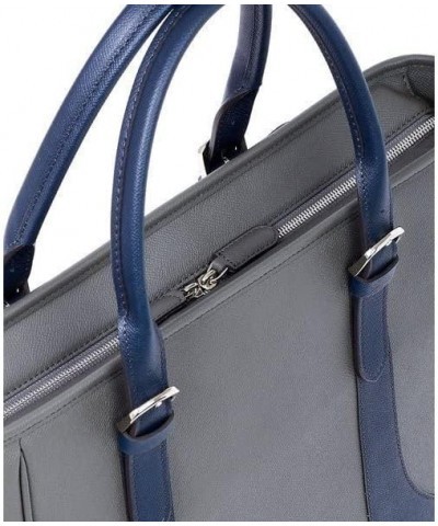 FUJITAKA, Genuine Leather Tote bag A4, Made In Japan, No.626513 Gray X Navy $211.40 Totes