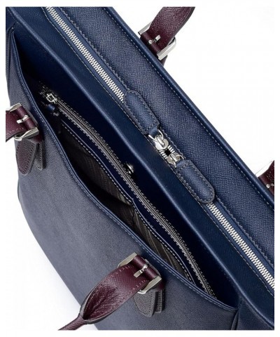 FUJITAKA, Genuine Leather Tote bag A4, Made In Japan, No.626513 Gray X Navy $211.40 Totes