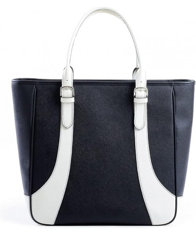 FUJITAKA, Genuine Leather Tote bag A4, Made In Japan, No.626513 Gray X Navy $211.40 Totes