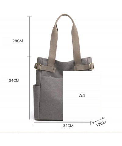 Women Student Casual Handbag Canvas Travel Shoulder Tote Bag for Men and Women Shopping Purse Bag Shoulder Bag (Coffee, One S...