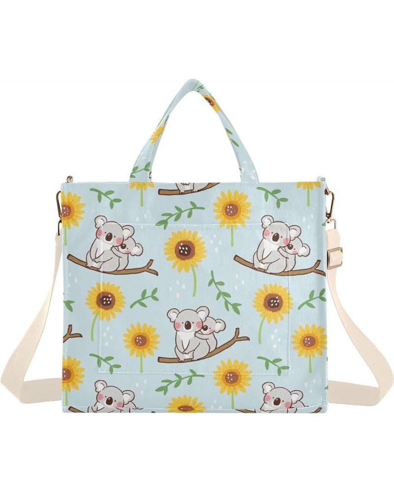 Koala Bear and Sunflower Women's Tote Handbags Top Handle Satchel Shoulder Bag Crossbody Bag for Office Travel S $12.90 Totes