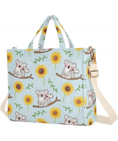 Koala Bear and Sunflower Women's Tote Handbags Top Handle Satchel Shoulder Bag Crossbody Bag for Office Travel S $12.90 Totes