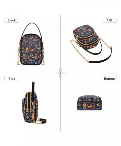 Birds and Flowers Crossbody Bags for Women Multi Pocket Shoulder Handbags with Adjustable Strap $14.29 Crossbody Bags