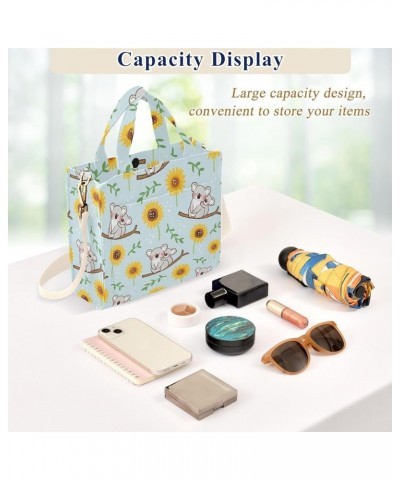 Koala Bear and Sunflower Women's Tote Handbags Top Handle Satchel Shoulder Bag Crossbody Bag for Office Travel S $12.90 Totes