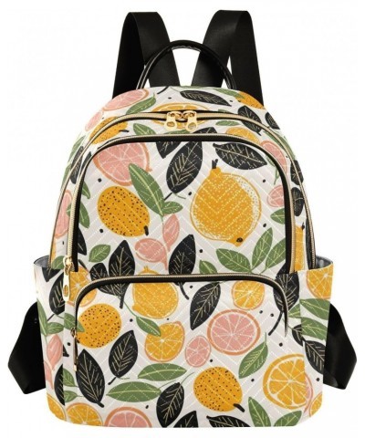 Colorful Lemon Backpack for Women Casual Daypack Lightweight Small Backpacks Shoulder Bag Travel Purse for Outdoor Ladies Wor...