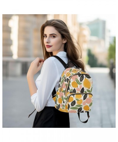 Colorful Lemon Backpack for Women Casual Daypack Lightweight Small Backpacks Shoulder Bag Travel Purse for Outdoor Ladies Wor...