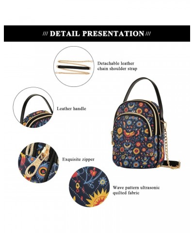 Birds and Flowers Crossbody Bags for Women Multi Pocket Shoulder Handbags with Adjustable Strap $14.29 Crossbody Bags