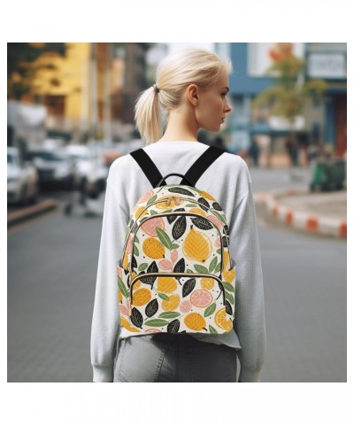 Colorful Lemon Backpack for Women Casual Daypack Lightweight Small Backpacks Shoulder Bag Travel Purse for Outdoor Ladies Wor...