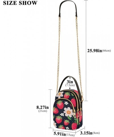 Red Roses Watercolor on White Women's Crossbody, Casual Crossbody Purse Crossbody with Strap Strawberries and Flowers-14 $16....