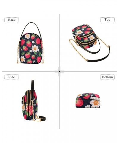 Red Roses Watercolor on White Women's Crossbody, Casual Crossbody Purse Crossbody with Strap Strawberries and Flowers-14 $16....