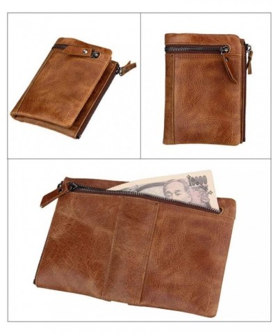 Wallet Femal Vintage Leather Wallets Short Purse Coin Pocket Design Safe Card Id Holders $28.39 Wallets