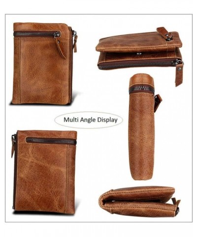 Wallet Femal Vintage Leather Wallets Short Purse Coin Pocket Design Safe Card Id Holders $28.39 Wallets