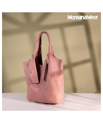 Slouchy Hobo Bags for Women Soft Designer Shoulder Purses Ladies Top Handle Handbag Z Rose Pink $17.99 Totes