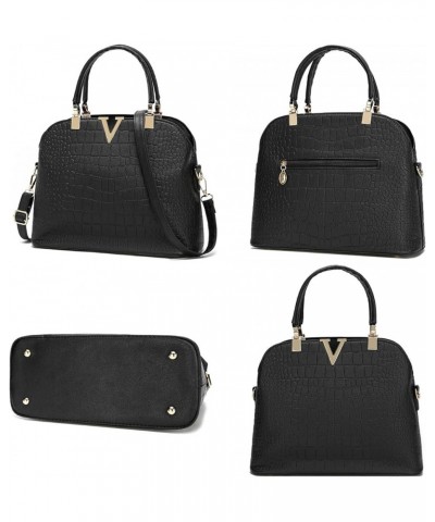 Ladies Shoulder Purse Pu Leather Satchel Handbags Tote Bag for Women Bblack $19.23 Totes