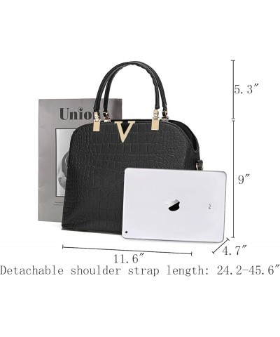 Ladies Shoulder Purse Pu Leather Satchel Handbags Tote Bag for Women Bblack $19.23 Totes