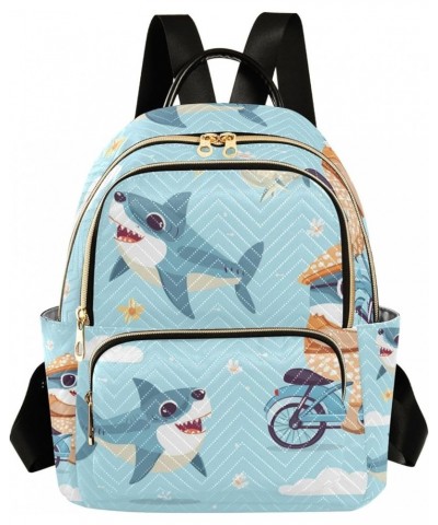 Mini Backpack Purse for Women, Small Cute Shark Travel Bag Casual Daypack Shoulder Bag Small $16.95 Backpacks