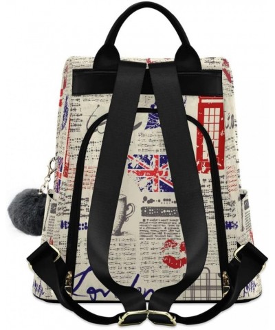 Retro Union Jack Bus Women Backpack Anti-theft Handbag Purse Travel Bag Fashion Shoulder Bags $16.80 Backpacks