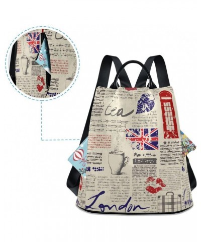 Retro Union Jack Bus Women Backpack Anti-theft Handbag Purse Travel Bag Fashion Shoulder Bags $16.80 Backpacks