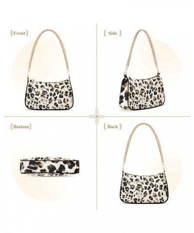 Abstract Leopard Skin Shoulder Bags for Women Small Handbags Mini Clutch Purse $12.60 Clutches