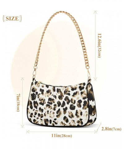 Abstract Leopard Skin Shoulder Bags for Women Small Handbags Mini Clutch Purse $12.60 Clutches