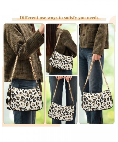 Abstract Leopard Skin Shoulder Bags for Women Small Handbags Mini Clutch Purse $12.60 Clutches