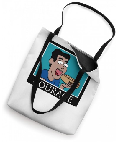 Courage Hot Dog Courageous Eating Hot Dog Tote Bag $12.95 Totes