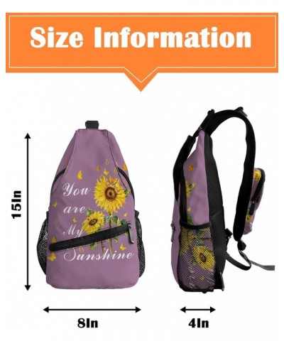 Sling Bag Crossbody Bag for Women Men Halloween Owl Butterfly Waterproof Hiking Backpack Lightweight Chest Shoulder Bag Daypa...