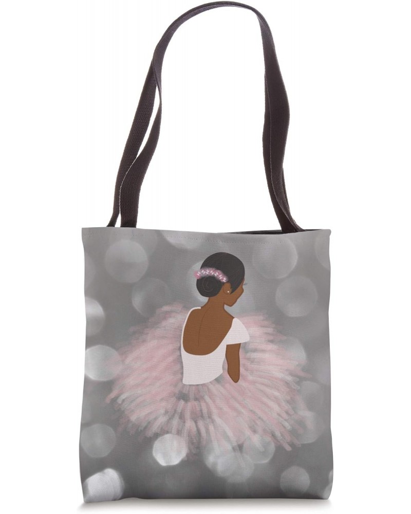 African American Ballerina Dancer Girl Tote Bag $11.04 Totes