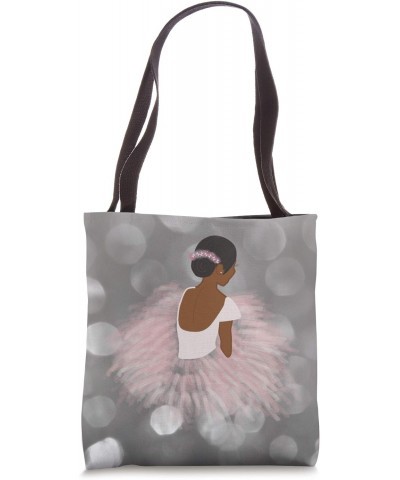 African American Ballerina Dancer Girl Tote Bag $11.04 Totes